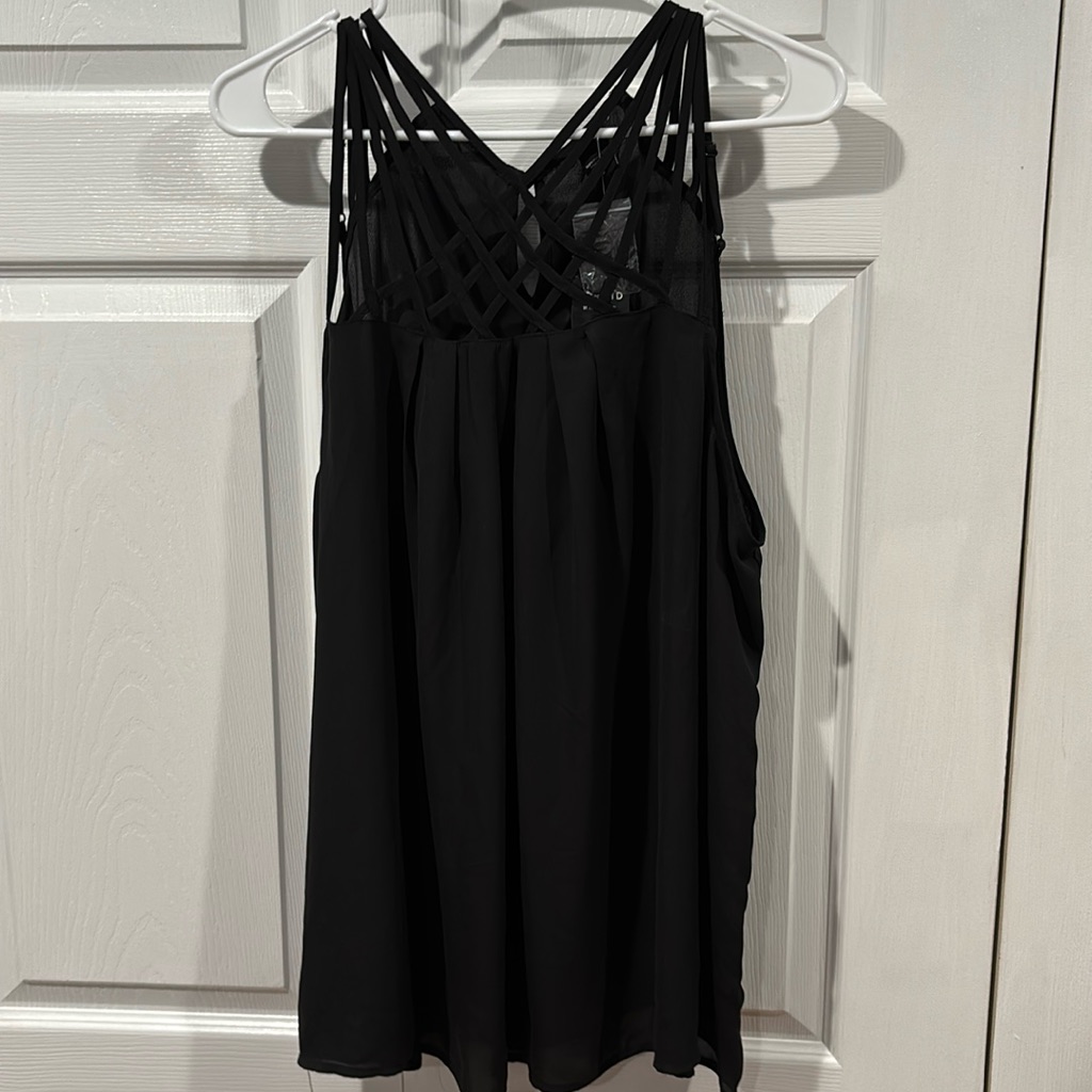 Torrid Black Strappy Swing Tank Size 2 (New With Tags)